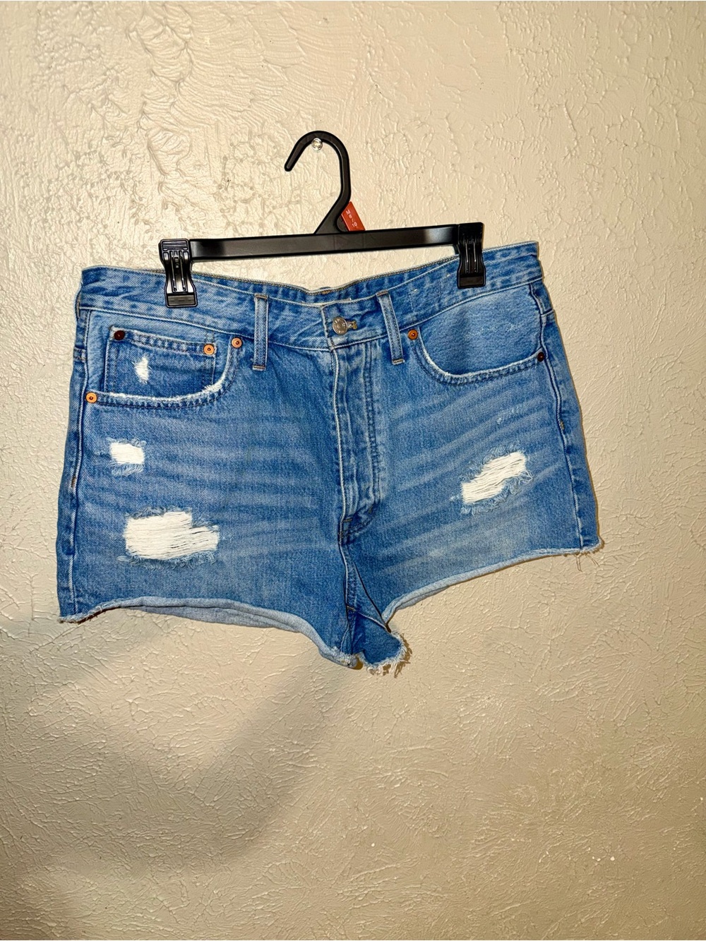 Madewell Women's Distressed Blue Denim Cutoff Shorts Size 30/10